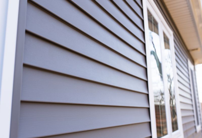 Close-up of Vinyl Siding Panels